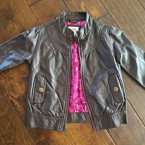 Circo 4t brown fake leather jacket used